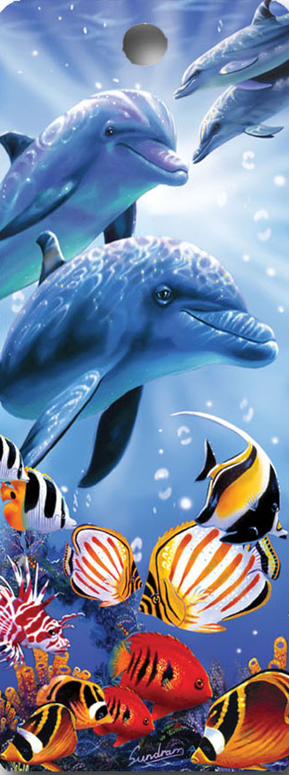 SKU : 16116 - Dolphins in Light - 3D Bookmark