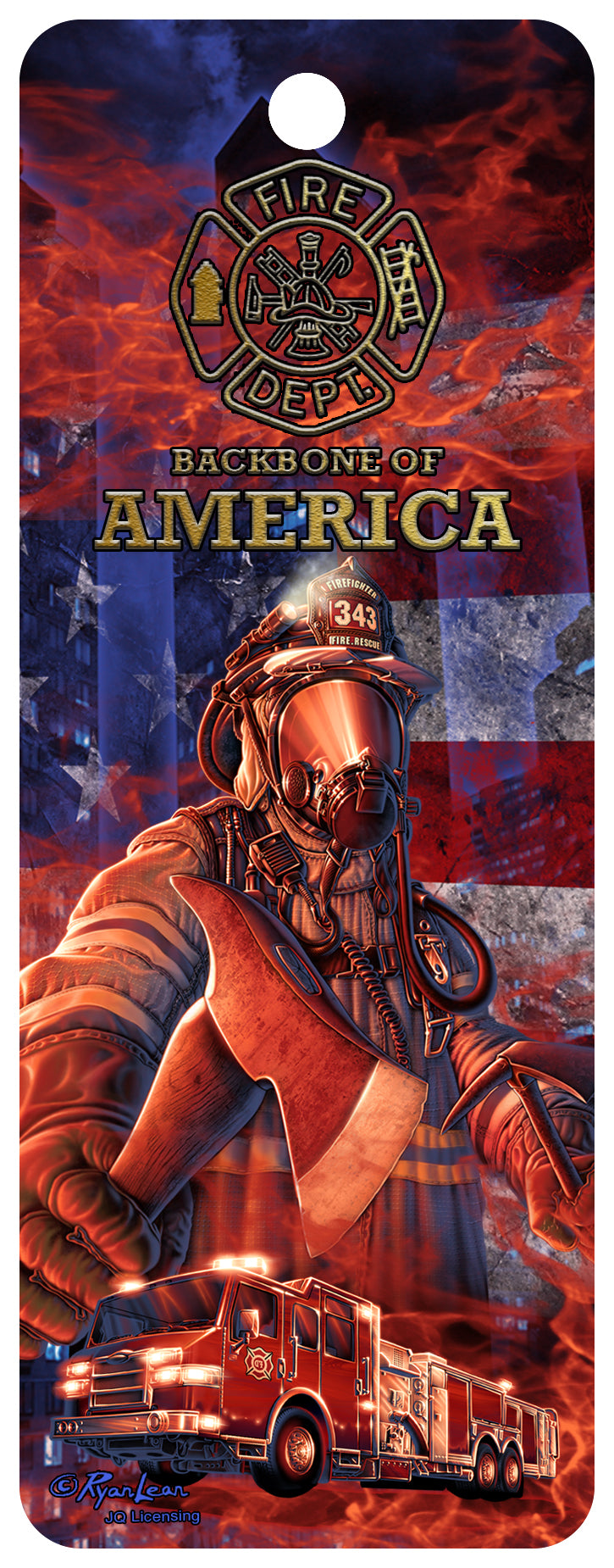 SKU : 16333 - Backbone of America - Fire - 3D Bookmark
