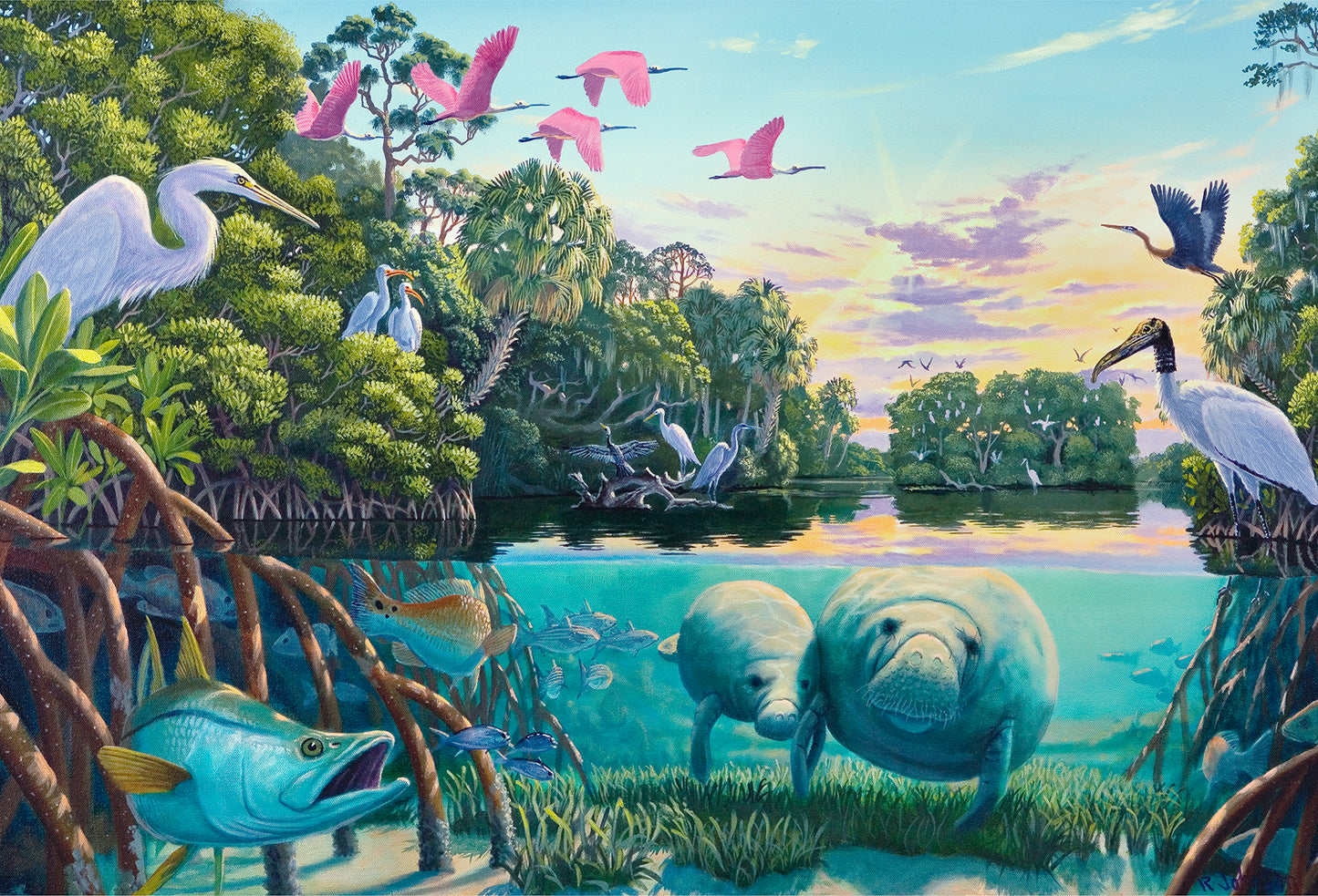 SKU : 20402 - Manatee River- 3D Postcard
