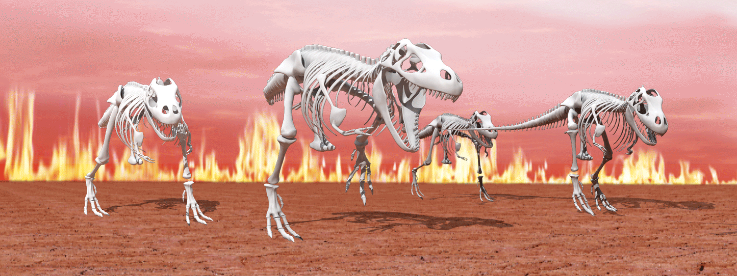 SKU : 865 - T-Rex Skeleton - Motion Bookmark/ 6" Ruler