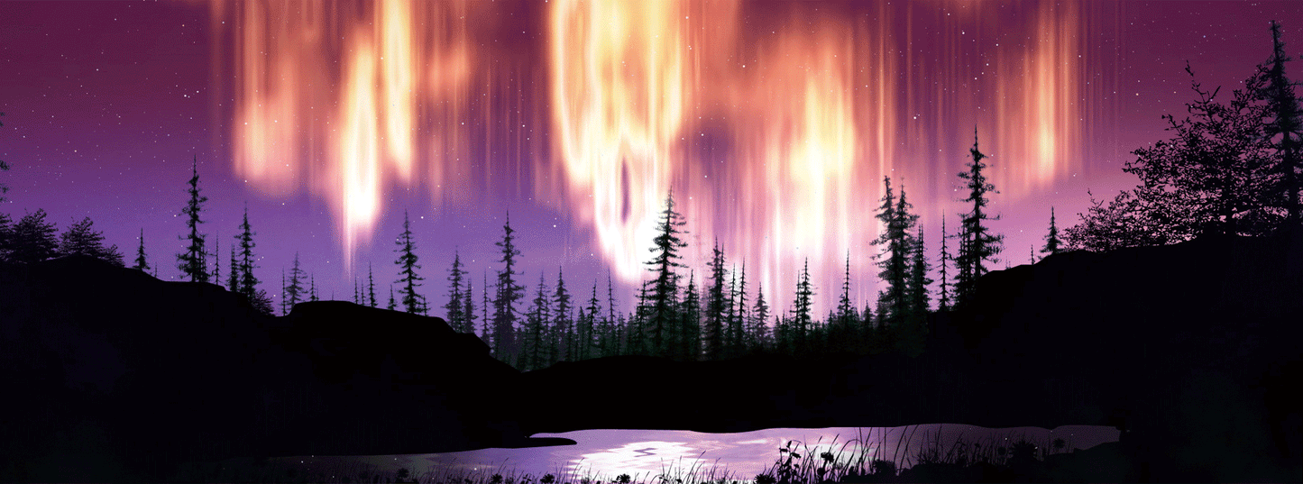 SKU : 898 - Northern Lights Forest - Motion Bookmark/ 6" Ruler