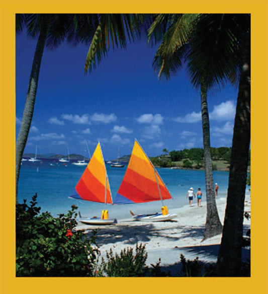 SKU : 00094 - Beach & Sailboat - Magnetic Bookmark