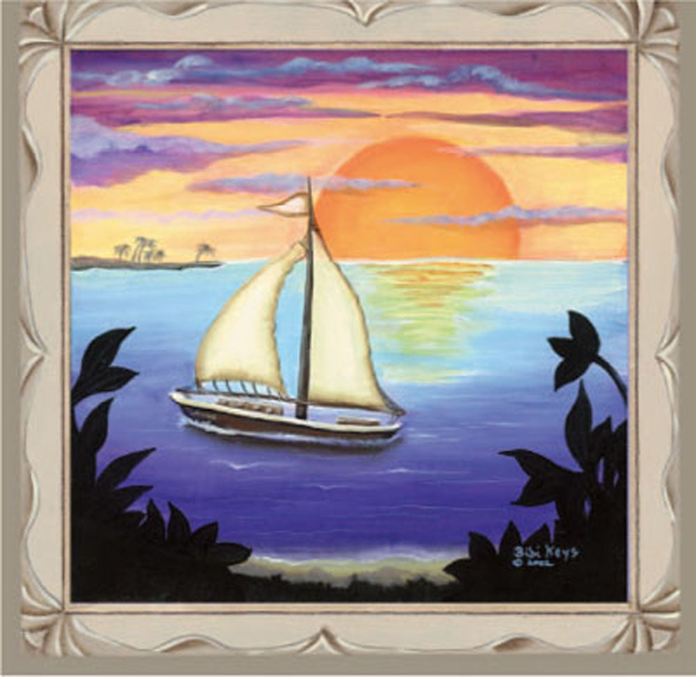 SKU : 02022 - Ship & Sunset - Magnetic Bookmark