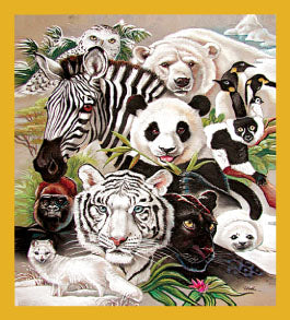 SKU : 06128 - Black & White Wildlife - Magnetic Bookmark