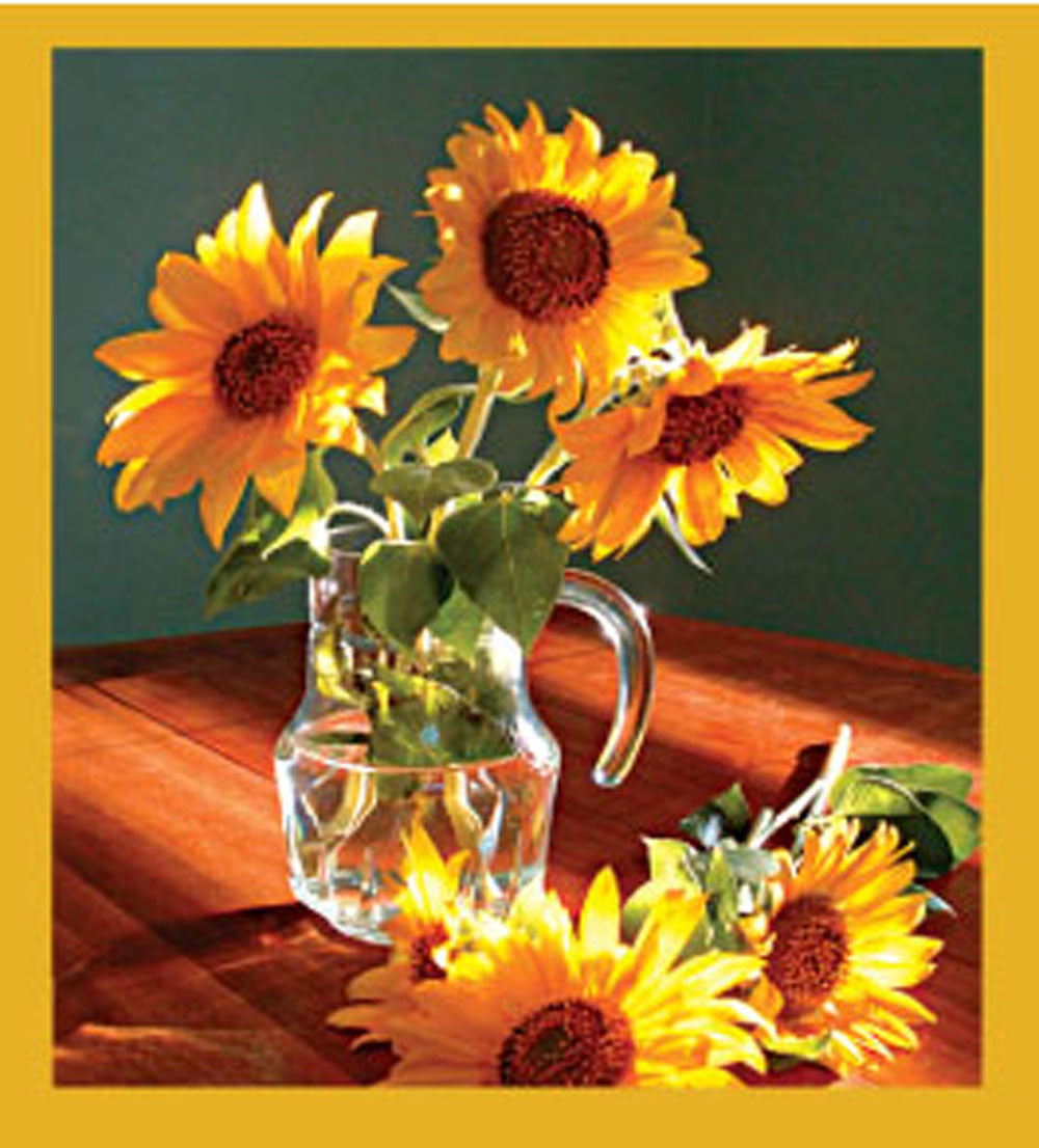SKU : 06540 - Sunflowers Still Life - Magnetic Bookmark