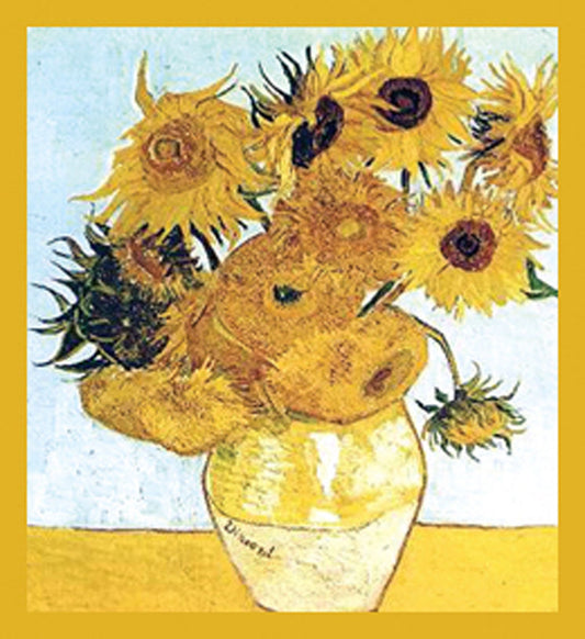 SKU : 07074 - Vase With 12 Sunflowers (Van Gogh) - Magnetic Bookmark