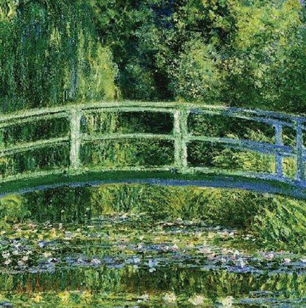 SKU : 07381 - Le Pont Japonais- Verde (Monet) - Magnetic Bookmark