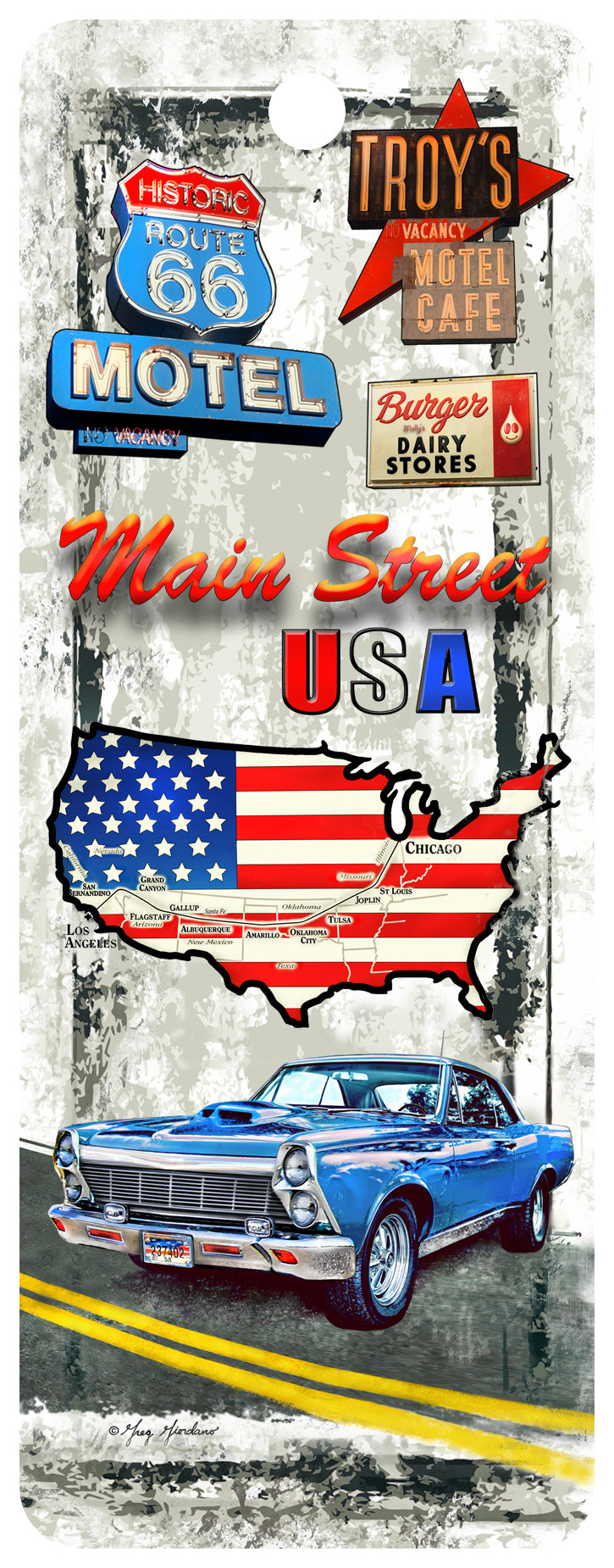 SKU : 16321 - USA Classic Cars - 3D Bookmark