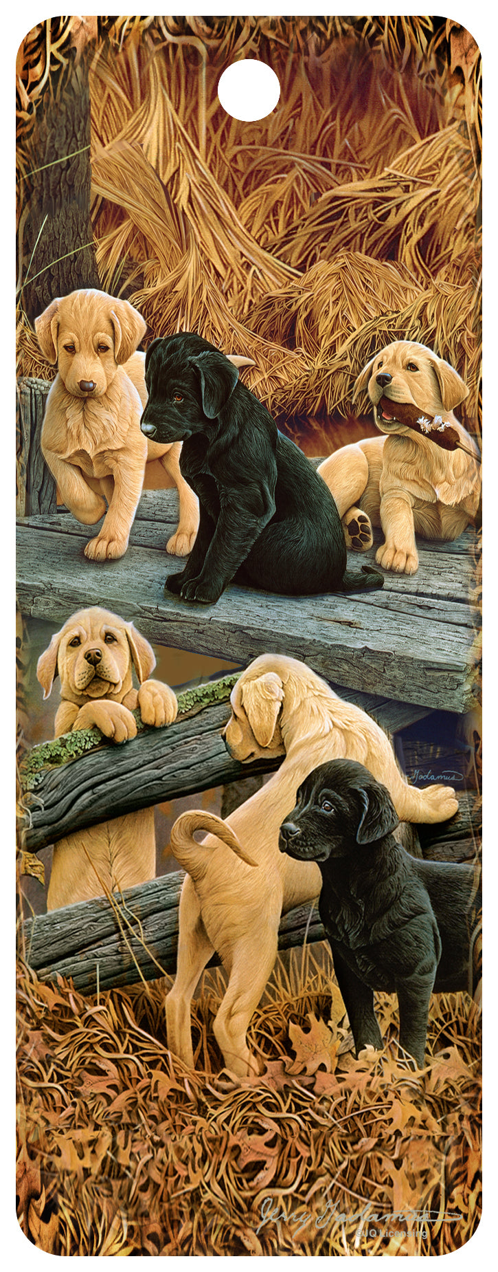 SKU : 16327 - Lab Puppies - 3D Bookmark