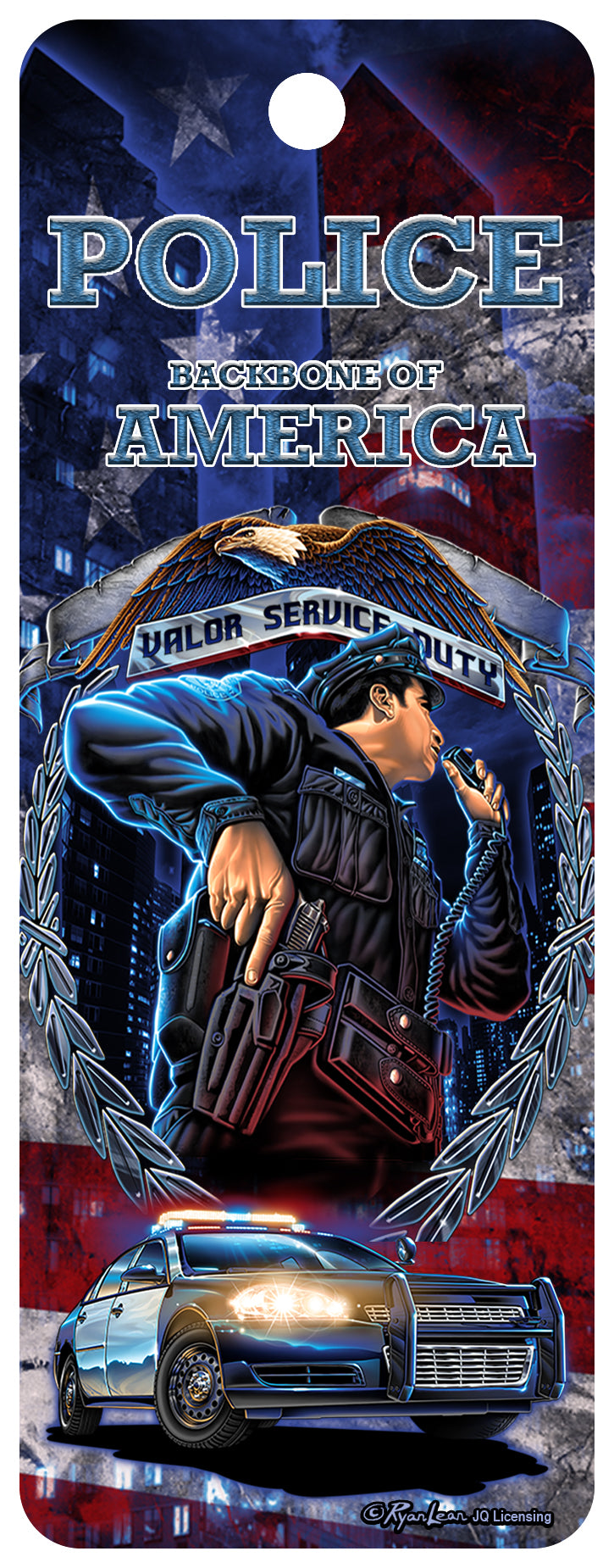 SKU : 16334 - Backbone of America - Police - 3D Bookmark