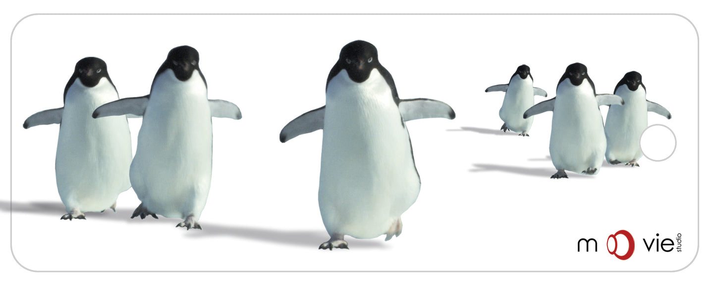 SKU : 16342 - Penguins - Clear Motion Bookmark