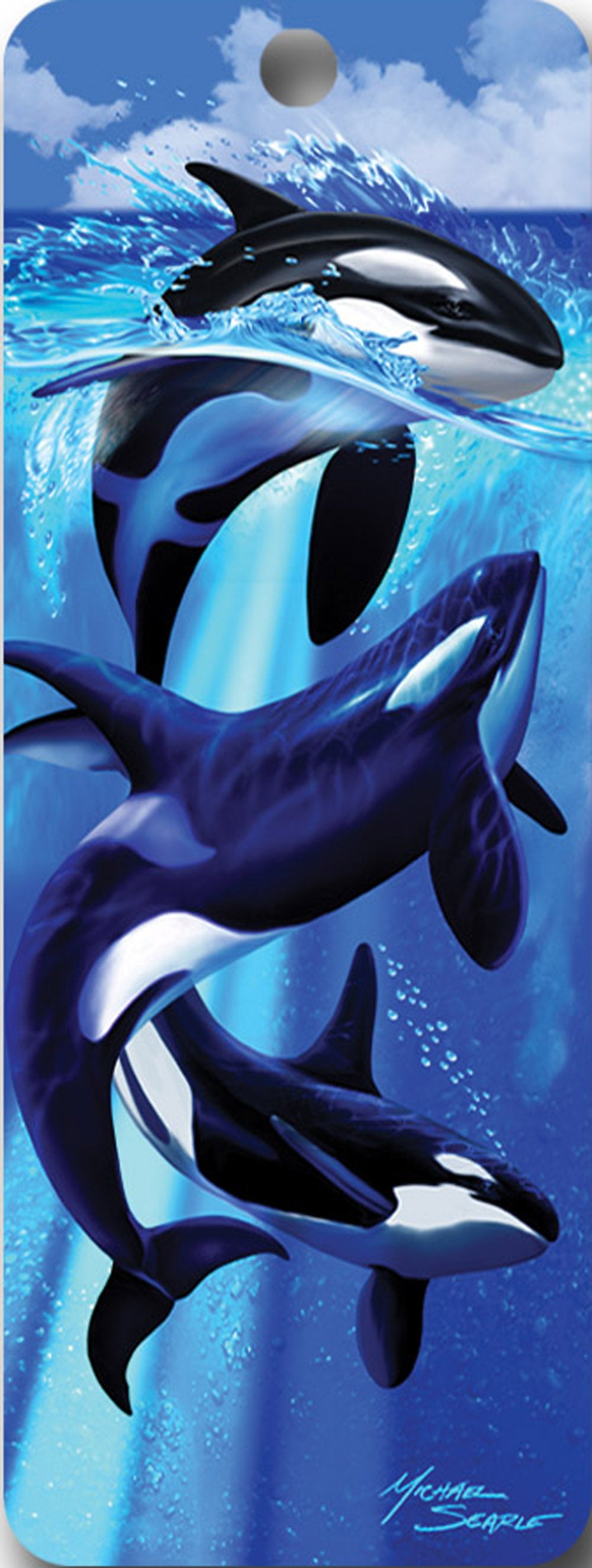 SKU : 16524 - Orcas - 3D Bookmark