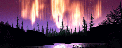 SKU : 16898 - Northern Lights Forest - Motion Bookmark