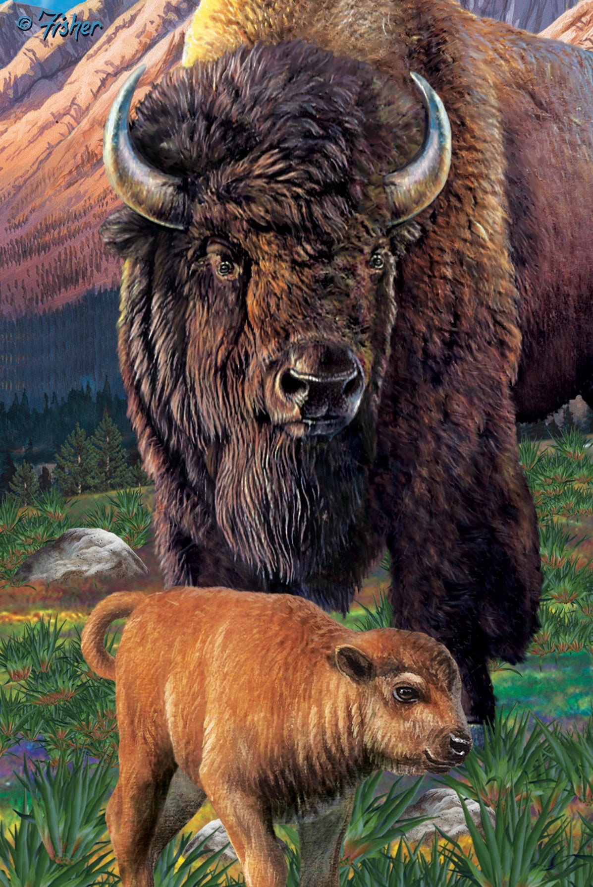 SKU : 20151 - Buffalo - 3D Magnet
