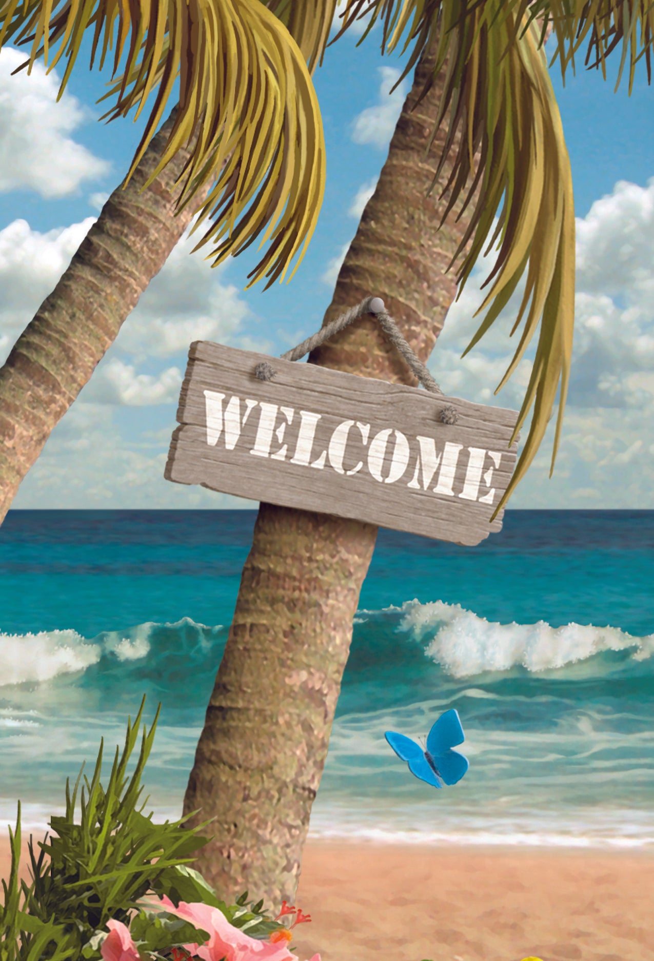 SKU : 20308 - Welcome to Paradise - 3D Postcard