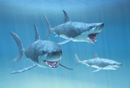 SKU : 20316 - Sharks - Motion Postcard