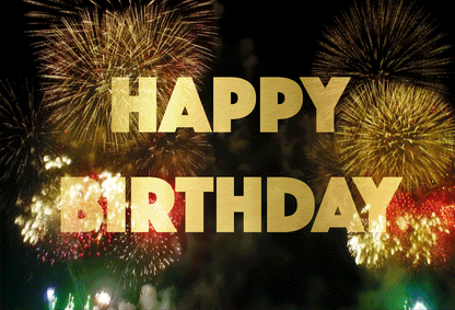 SKU : 20365 - Happy Birthday Fireworks - Motion Postcard