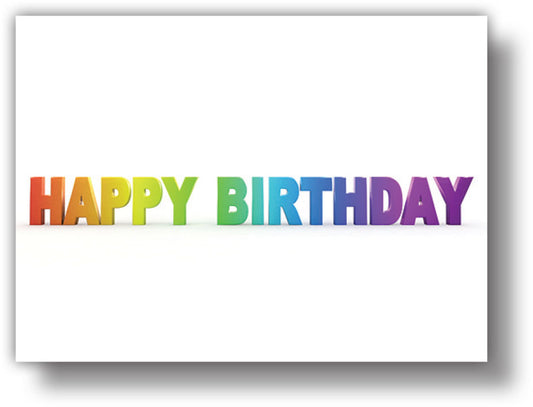 SKU : 20366 - Happy Birthday Letters - Motion Postcard