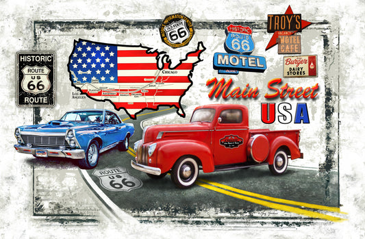 SKU : 20385 - USA Classic Cars - 3D Postcard
