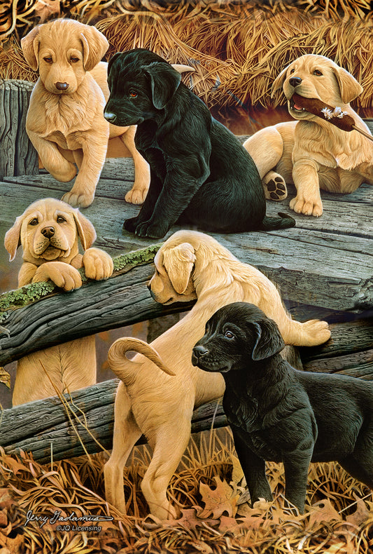 SKU : 20391 - Lab Puppies - 3D Postcard