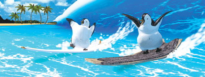 SKU : 823 - Penguins Surfing - Motion 6" Ruler