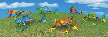 SKU : 858 - Frogs - Motion Bookmark/ 6" Ruler