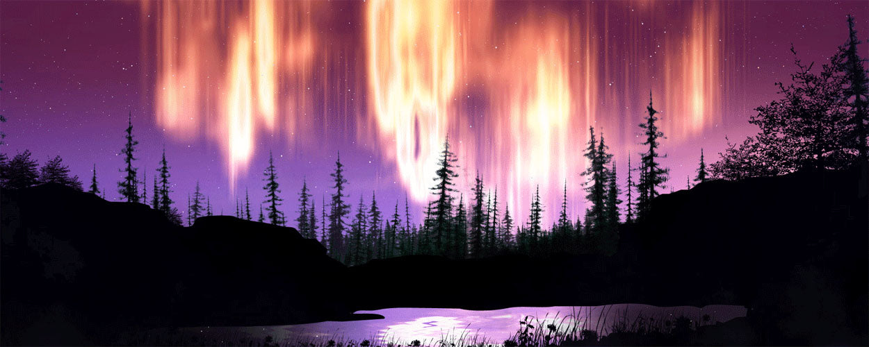 SKU : 898 - Northern Lights Forest - Motion 6" Ruler