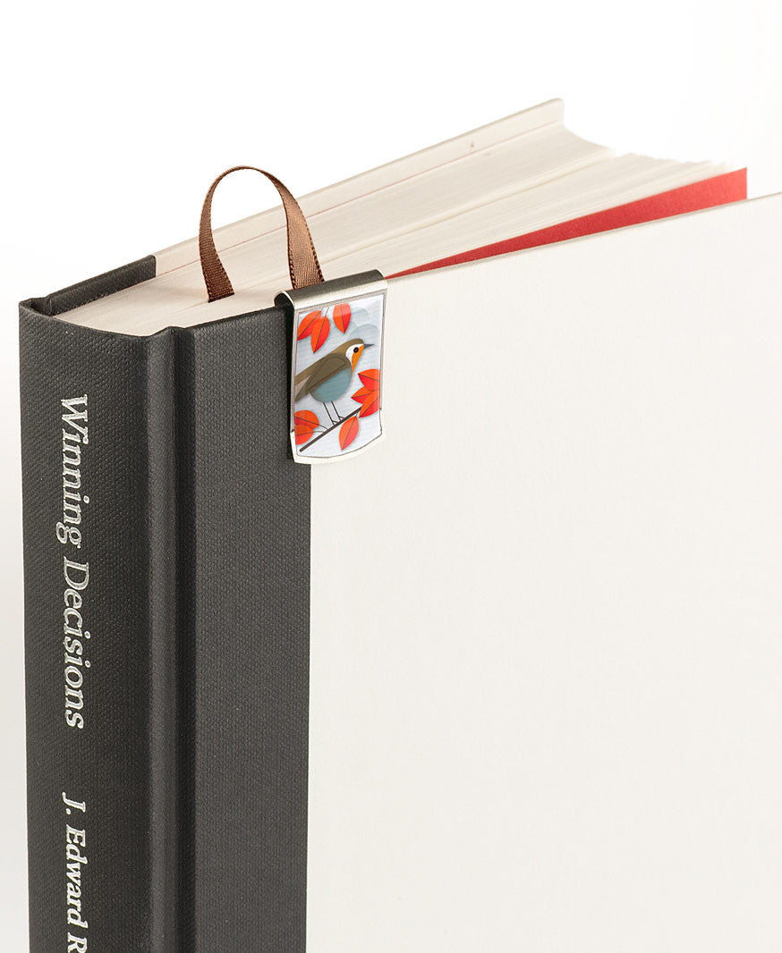 Robin Bookmark on book