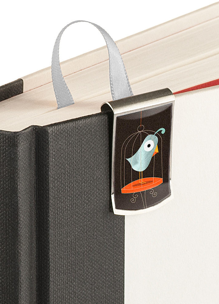 Bird Themed Bookmark up close