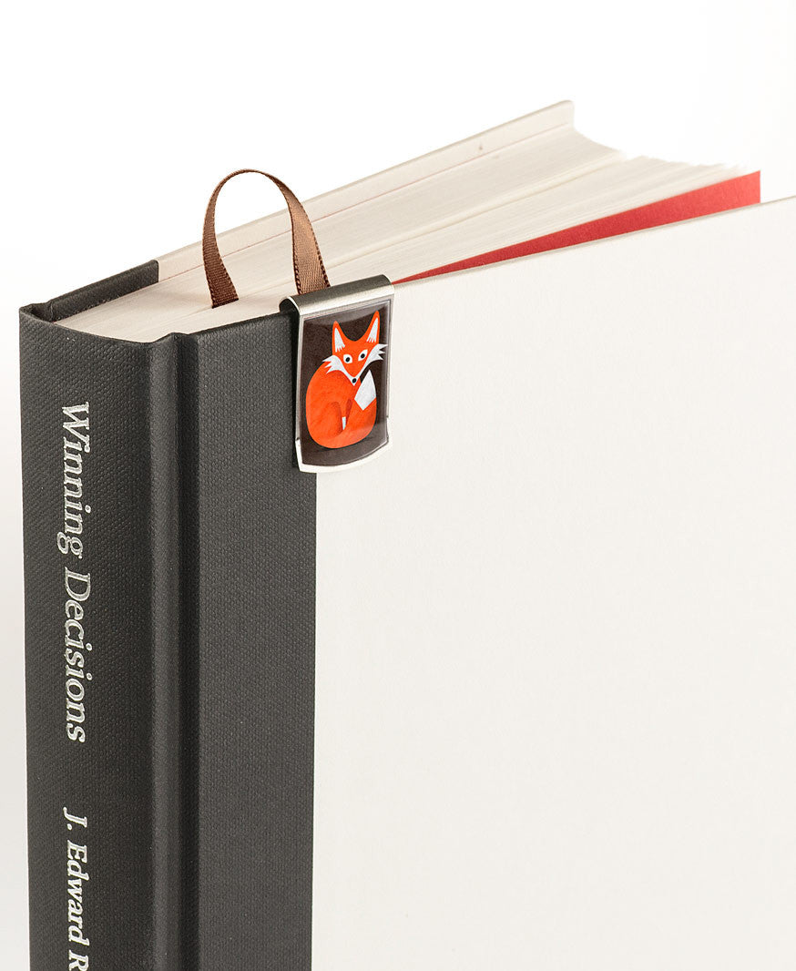 Fox Bookmark on book